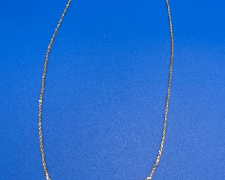 #128 - $180 - 14kt gold rope chain 24"L marked 585 7.25gr