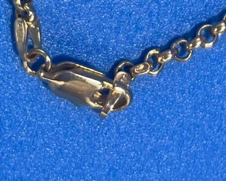 #134- $70 -  18kt bracelet gold cable 6"L 2.13 gr 