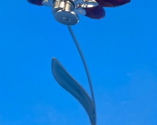 #139 - $40 Swaroski red flower 