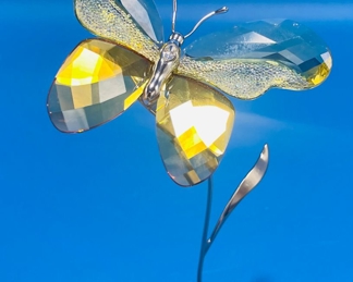 #140 - $30 - Swaroski yellow butterfly 