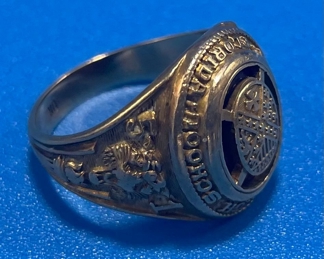 #142 - $116 - 10kt gold Pensacola High School graduation ring 1951 6.41 gr