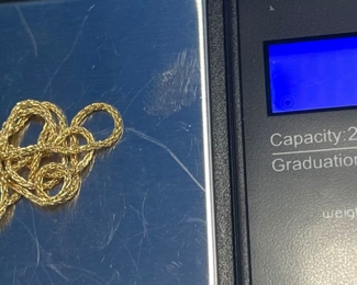 #148  - $60 - 14kt gold snake chain 16" - 2.24gr