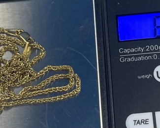 #150 - $195 - 18kt gold chain 18" 6.06 gr 