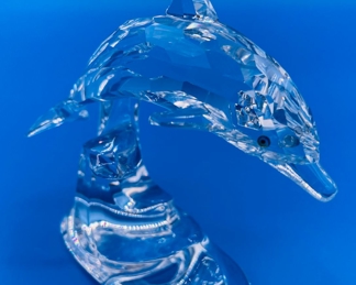 #157 $48 - Swarovski dolphin & sea lion seal