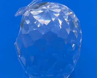 #160- $38- Swarovski owl with green eyes 