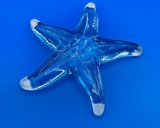 #163 - $40 Baccarat Starfish Crystal paperweight France 