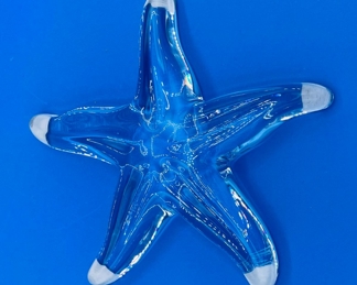#163 - $40 Baccarat Starfish Crystal paperweight France 