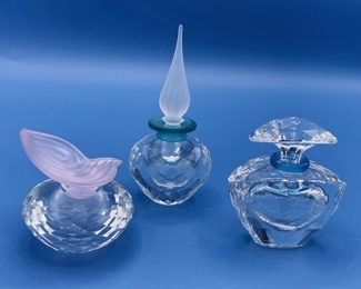 #164 - $100 Swarovski set of 3 perfume bottle Falcon Oriental, Rose Falcon, Falcon Napoleon