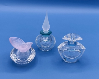 #164 - $100 Swarovski set of 3 perfume bottle Falcon Oriental, Rose Falcon, Falcon Napoleon