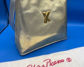 #179 - $50 Paloma picasso gold purse made in italy 