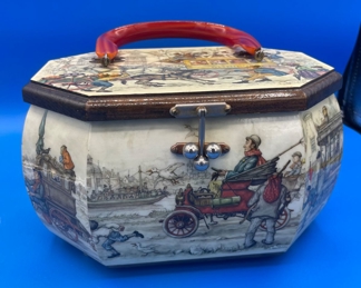 #180 - $50 Vintage Dum Ditty purse winter scene decal 