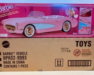 $250  
Barbie the Movie Collectible Car, Pink Corvette Convertible -holds four dolls from Mattel Creations	 - Brand New in unopened box.	