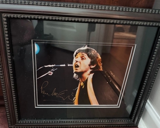 Paul McCartney autographed photo