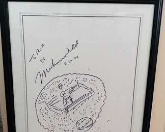 Art by Mohammad Ali ( photograph of Ali drawing the art in previous photo)