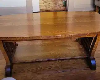 Stickley trestle coffee table