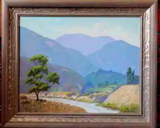 "Eaton Canyon, Alta Dena" original oil by C. B. Green, dated 1945