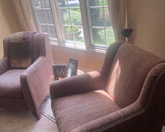 Pair of interesting upholstered  chairs