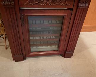 Sub Zero wine fridge with humidor drawer