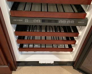 Sub Zero wine fridge with humidor drawer