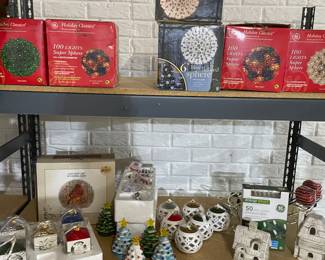 Mr. Christmas lighted ceramic tree ornaments