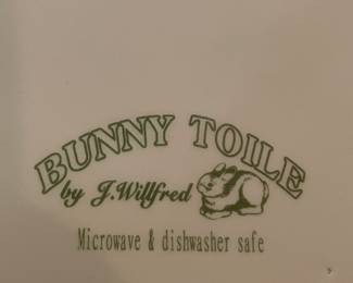 J. Wilfred Bunny Toile dinner plates