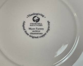 Churchill "Thanksgiving" plates.  24 available