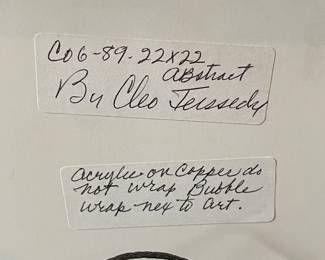 Cleo Teissedre acrylic on copper 