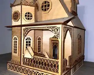 Jasmine Gothic Cottage Dolls House 1:24 Lazer Cut,