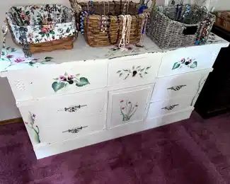 hand painted dresser,