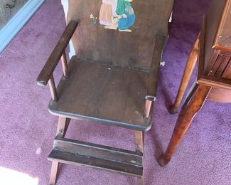 wooden high chair
