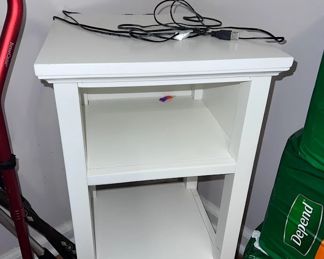 small end table with USB plugins,