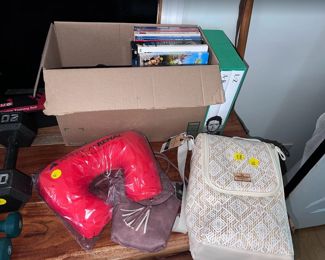 neck pillow, wine lunch box,