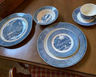 Vintage Currier Ives, Royal Ironstone