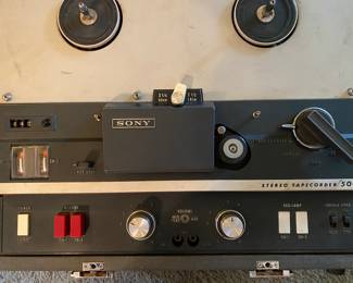 Vintage 1960's Sony Reel to Reel with Speakers.  500A