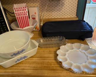 Vintage Glasbake Cornflower