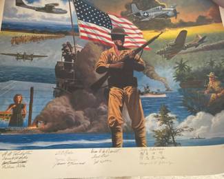 US Marine Corps, Signed, Numbered Print