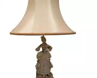 $50 USD Pair of Vintage Porcelain Figural Boudoir Lamps Hand Painted CD131-42 Description: Lovely pair that will add conversation to any room. Muted hand painting to work with any color scheme each piece very individual and hand painted with decorative silk shades.
Condition: Very good used condition.
Dimensions: 36"H
Local pick up Leesburg, VA. Contact us for shipper suggestions. https://goodbyhello.com/products/pair-of-complimentary-lamps-cd131-42?_pos=30&_sid=f12698c32&_ss=r