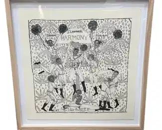 $200 USD Umar Rashid Harmony Exclusive Special Edition Framed Scarf Art HR177-3 Exclusive Renowned Artists Partner with eBay to Design Bandanas for Democracy; The Initiative Titled "Artists Band Together" Supports Grassroots "Get Out the Vote" Programs in the US. 100% of proceeds supported voter-registration organizations, Mijente, Rise and Woke Vote. Framed
Dimensions: 25 x 25
Local pick up Bethesda, MD. Contact us for shipper suggestions. https://goodbyhello.com/products/hr177-3?_pos=11&_sid=9c585b797&_ss=r