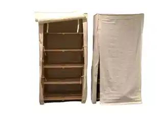 $100 USD Pair Canvas Covered 5 Tier Standing Racks Storage Shelves HR177-43 Description: Great for extra storage!
Dimensions: 35 x 21 x 69"H
Condition: Good condition
Local pick up Lorton VA. Contact us for shipper suggestions. https://goodbyhello.com/products/pair-burlap-covered-storage-shelves-hr177-43?_pos=20&_sid=9c585b797&_ss=r