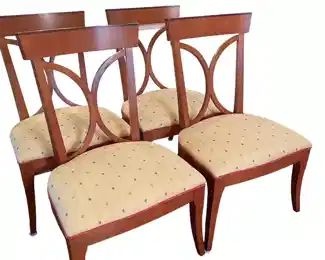 $800 USD 4 Biedermeier Style Upholstered Dining Side Chairs TM193-5 This beautiful set of 4 original Biedermeier style chairs do not only have a gorgeous wood, the chairs are also very comfortable. The backs have an elegant double curved design. The upholstery and fabric are in very good condition. Luxury Furniture in Traditional Style with Hand Carved Details
Dimensions: 23 x 22 x 37"H
Condition: Very good condition
Local pick up Sterling, VA. Contact us for shipper suggestions. https://goodbyhello.com/products/4-dining-chairs-tm192-5?_pos=12&_sid=6bfff0fb0&_ss=r