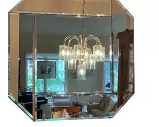 $500 USD Don Algin 1970's Octagonal Signed Glass Mirror TM193-13 This exclusive signed mirror is distinctive and sophisticated. It's exceptional style is infinitely adaptable and ultimately unique. It is designed to stand alone or mix together, whatever speaks to your creative soul.
Dimensions: 36 x 36"
Condition: Very good condition
Local pick up Sterling, VA. Contact us for shipper suggestions. https://goodbyhello.com/products/signed-glass-mirror-tm193-13?_pos=15&_sid=6bfff0fb0&_ss=r