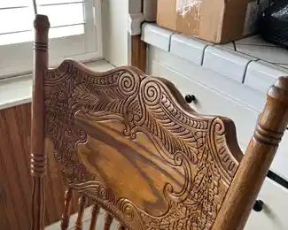 Carved wooden chair