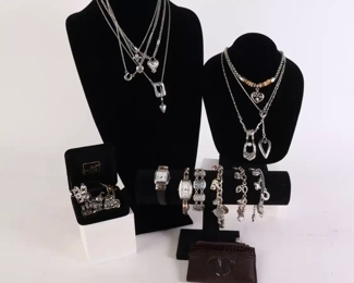 Lot 6224 Lot of Brighton Jewelry  Pierced Earrings  Necklaces  Watches  Bracelets
