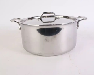 Lot 6214 All Clad Stainless Steel Stock Pot  6 Qt
