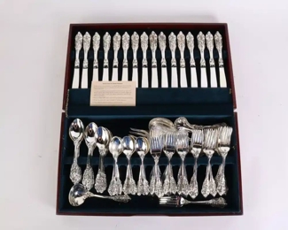 Lot 6206 Box of Plated Flatware  FB Rogers  16 place settings