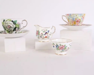 Lot 6201 Tea Cup Lot  Gardenia Tuscan  Rosina  Aynsley Pembroke