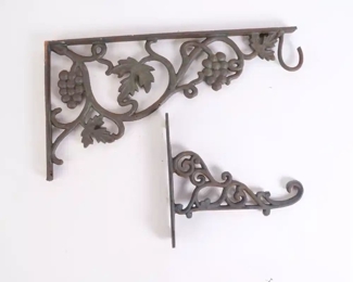 Lot 6154 Vintage Cast Iron Plant Hangers Hooks