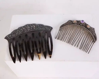 Lot 6135 Vintage Sterling Silver Hair Comb 