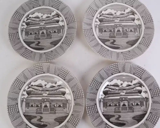 Lot 6128 Set 4 Doggie Diner Plates  Slice of Life