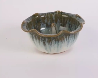 Lot 6101 NC Studio Art  Triple C Pottery Apple Baker  SeaShore Glaze